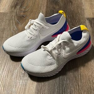 Nike Epic React Flyknit White Racer Blue Pink Blast